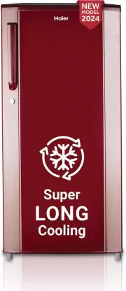 Haier 165 L Direct Cool Single Door 1 Star Refrigerator with DEFT Technology Large Vegetable Box (RED STEEL, HED-171RS-P)