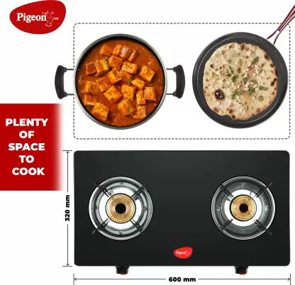 Pigeon Brunet Glass Manual Gas Stove