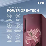 IFB 197L 5 Star Direct-Cool Single Door Refrigerator with Advanced Inverter Compressor (2024, IFBDC-2235DRBED, Midnight Bloom Red) Extraordinary Storage with Humidity Controller with Base Drawer