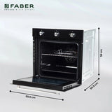 FABER 80-Litre Oven Toaster Grill OTG Built-In FBIO 80L 4F BK Black Finish Oven with Digital Display, Black