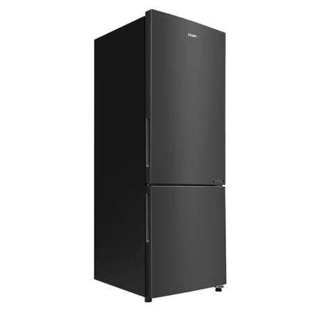Haier 265 L 2 Star Double Door Refrigerator, Black Glass, HRB-3152PKG-P
