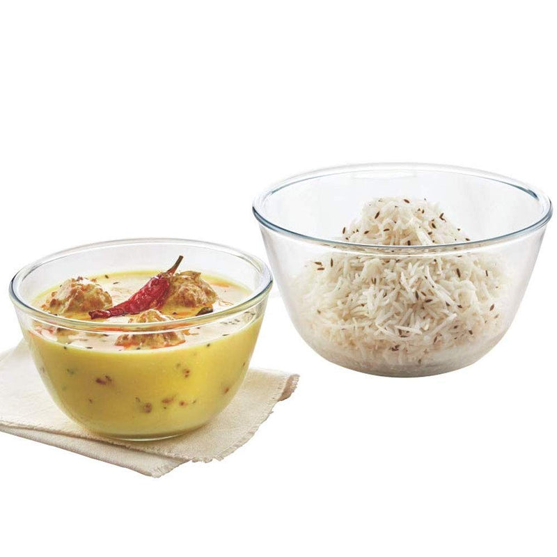 Buy Borosil Glass Mixing & Serving Bowl With Lid, Oven & Microwave