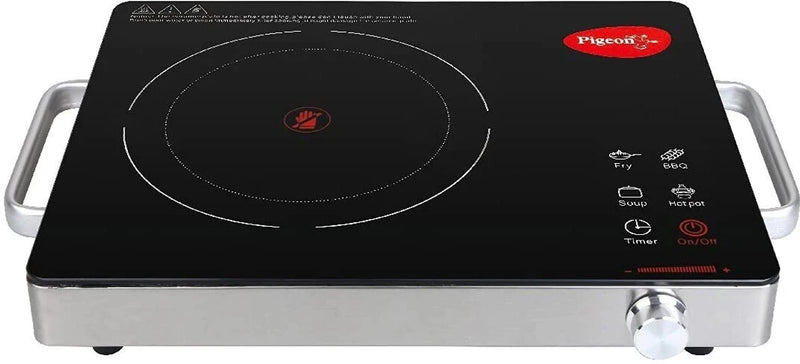 Pigeon Radiant Infrared Cooktop Induction 2200 Watt, Compatible for all cooking utensils, Black, Touch Panel