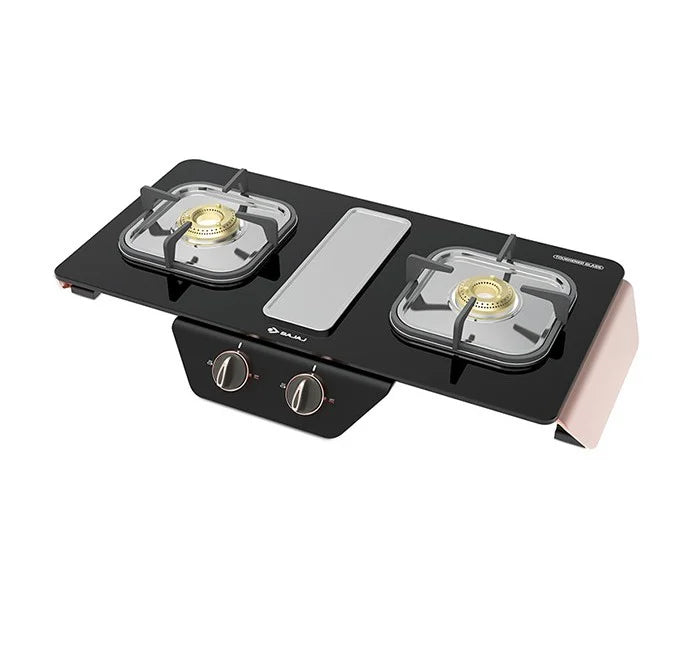 BAJAJ 2BRGF8 Frameless Glass Manual Gas Stove (2 Burners)