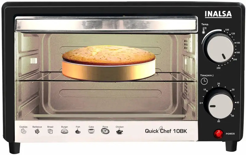 Inalsa Quick Chef 10BK 10L Oven Toaster Griller (Black)