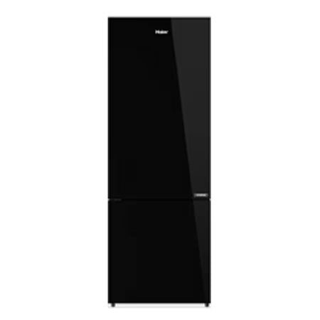 Haier 265 L 2 Star Double Door Refrigerator, Black Glass, HRB-3152PKG-P