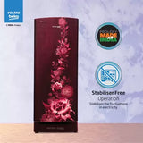 Voltas Beko by A Tata Product 183 L Direct Cool Single Door 5 Star Refrigerator with Base Drawer (Vivi Wine, RDC215A / W0VWR0M0B00GO)
