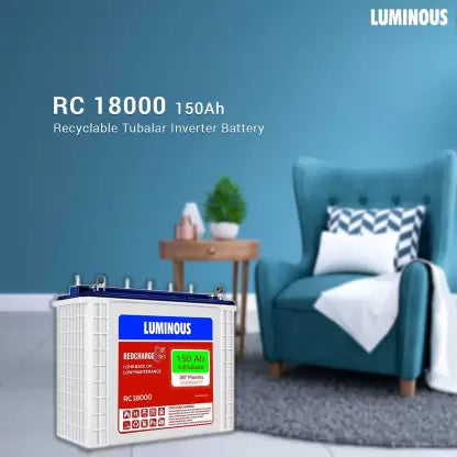 LUMINOUS Red Charge RC18000 150Ah Tall Tubular Battery Tubular Inverter Battery (150Ah)