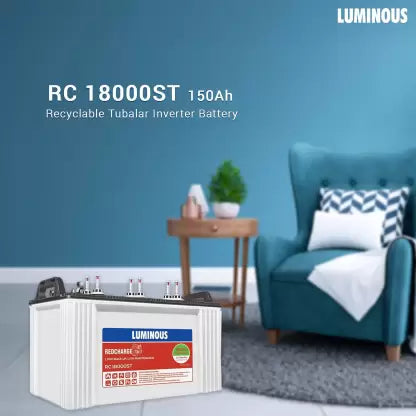 LUMINOUS RC18000ST Tubular Inverter Battery (150Ah)