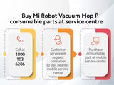 Mi Robot Vacuum-Mop P (STYTJ02YM) Robotic Floor Cleaner with 2 in 1 Mopping and Vacuum (WiFi Connectivity, Google Assistant and Alexa)