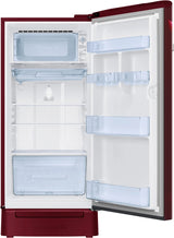 Samsung 189L 5 Star Inverter Direct-Cool Single Door Refrigerator Appliance (RR21C2H25RZ/HL,Midnight Blossom Red) Base Stand Drawer