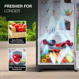 Godrej 244 L Frost Free Double Door 3 Star Refrigerator (Oak Wood, Black, RT EONVOGUE 280C RI OK WD)