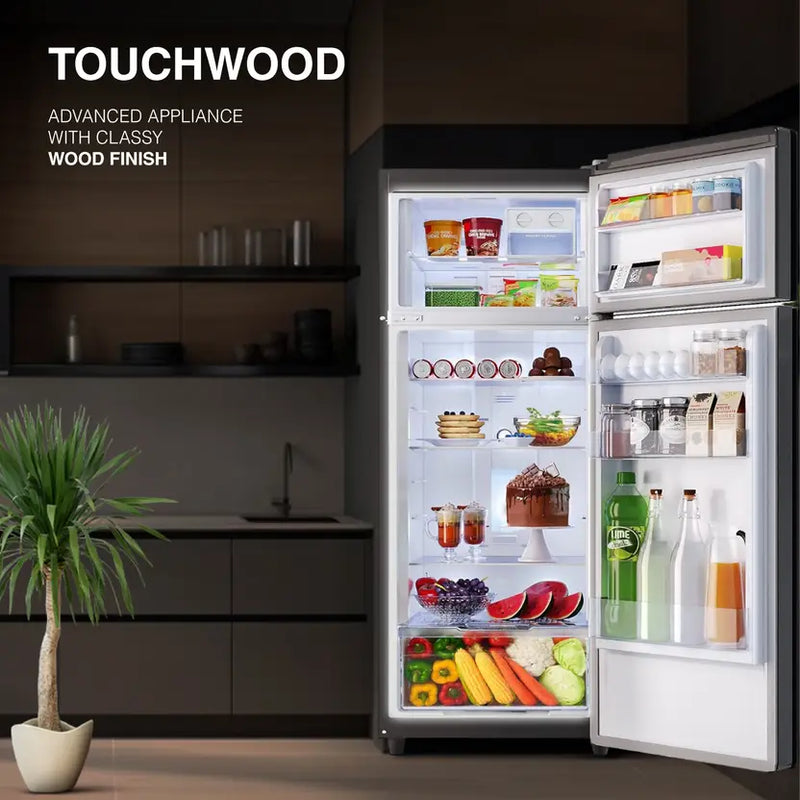 Godrej 244 L Frost Free Double Door 3 Star Refrigerator (Oak Wood, Black, RT EONVOGUE 280C RI OK WD)