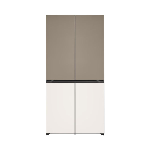 LG 614 litres Side By Side Refrigerator, Clay Brown & Beige, GR-B24FQGJB