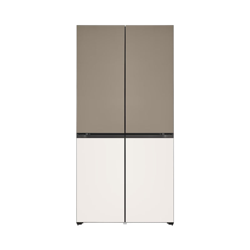 LG 614 litres Side By Side Refrigerator, Clay Brown & Beige, GR-B24FQGJB