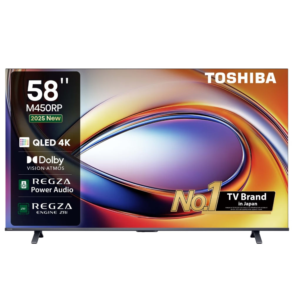 TOSHIBA 146 cm (58 inches) M450RP Series 4K Ultra HD Smart QLED TV 58M450RP (Black)