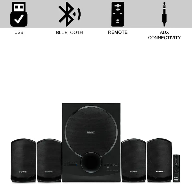SONY SA-D40 80 W Bluetooth Home Theatre (Black, 4.1 Channel)