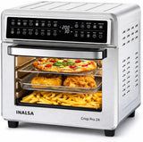 INALSA Crisp Pro 24 Air Fryer Oven 24 Litre 1700W|Digital Display|16 Preset Functions|Rotisserie,OTG,Convection Oven|220°C Max Temp|Oil-Free Cooking|With Crumb Tray, Skewer Rods & More