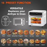 INALSA Crisp Pro 24 Air Fryer Oven 24 Litre 1700W|Digital Display|16 Preset Functions|Rotisserie,OTG,Convection Oven|220°C Max Temp|Oil-Free Cooking|With Crumb Tray, Skewer Rods & More