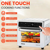 INALSA Crisp Pro 24 Air Fryer Oven 24 Litre 1700W|Digital Display|16 Preset Functions|Rotisserie,OTG,Convection Oven|220°C Max Temp|Oil-Free Cooking|With Crumb Tray, Skewer Rods & More