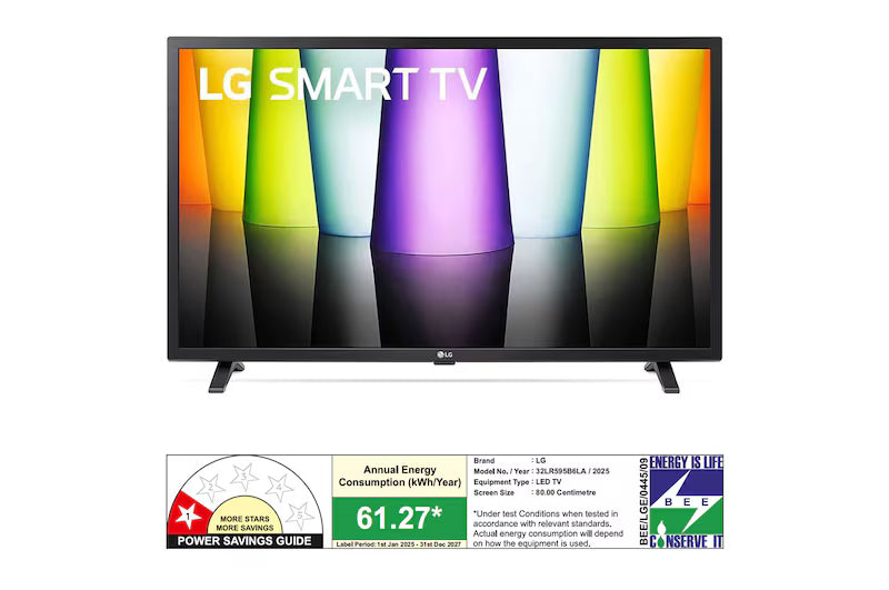 LG 80cm (32) Smart HD TV (LR595), α5 AI Processor Gen6, 8 picture modes, HDR10, HGIG Mode
