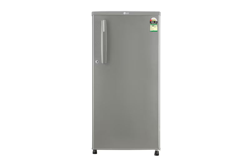 LG 180L Single Door Refrigerator, Anti Bacterial Gasket, Toughened Glass Shelves, Linen Inox, 1 Star,GLD1816WOLI