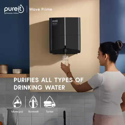 Pureit Wave Prime 7 L RO + MF Water Purifier Suitable for all - Borewell, Tanker, Municipality Water