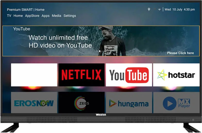 Weston Premium Series 124 cm (49 inch) Full HD LED Smart Android Based TV (3 Month Warranty By Neverowned)