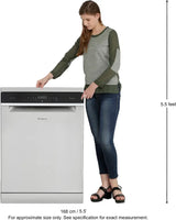 Whirlpool WFO3O33 DLX IN Free Standing 14 Place Settings Intensive Kadhai Cleaning| No Pre-rinse Required Dishwasher