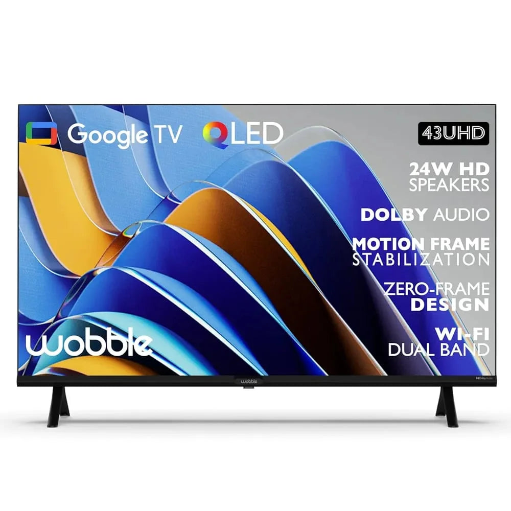 Wobble P-series WB43UDPGU2875BD 43-inch 4K UHD Smart Google TV