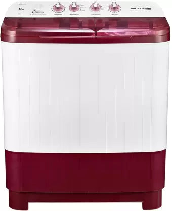 Voltas Beko by A Tata Product 8 kg Semi Automatic Top Load Washing Machine Blue (WTT80DBRT)