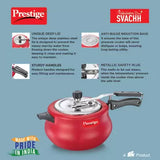 Prestige Svachh Nakshatra Duo Plus 5 L Inner Lid Induction Bottom Pressure Cooker