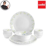 cello Pack of 13 Opalware Dazzle Tropical Lagoon , 13 PC Dinner Set