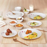 cello Pack of 18 Opalware Dazzle Lush Fiesta,Pieces Dinner Set