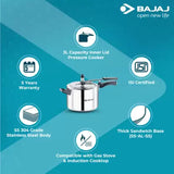 BAJAJ INNER LID SS 3 L Inner Lid Induction Bottom Pressure Cooker