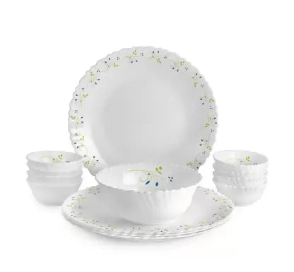 cello Pack of 13 Opalware Dazzle Tropical Lagoon , 13 PC Dinner Set