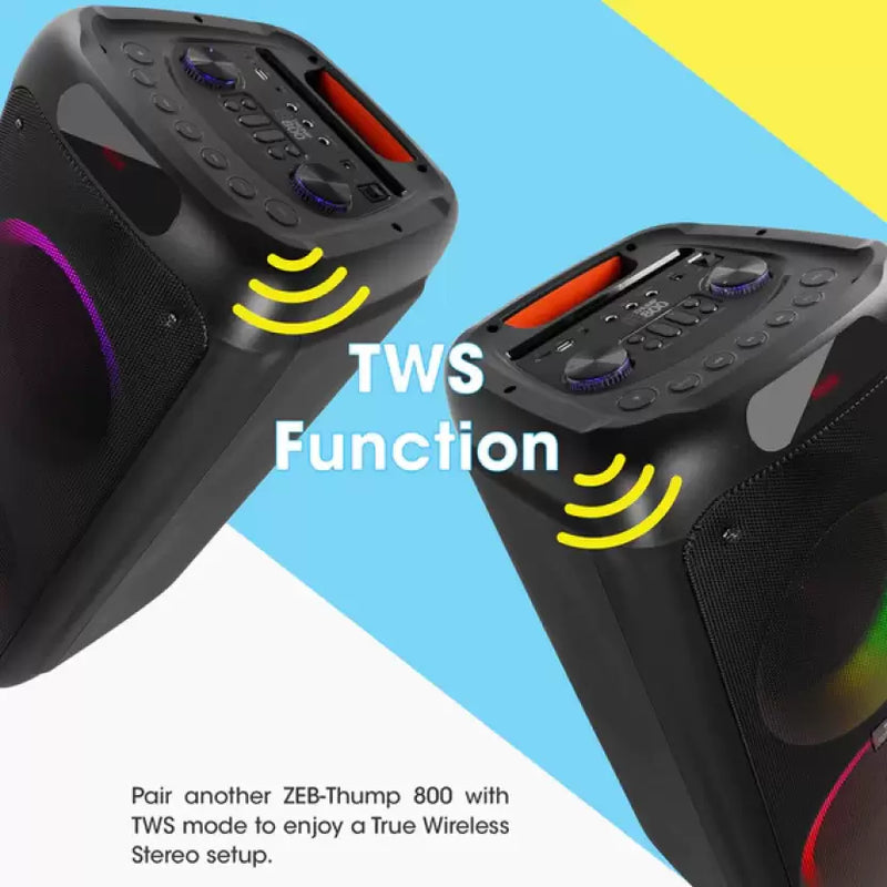 Zebronics Party Speaker THUMP 800 Black