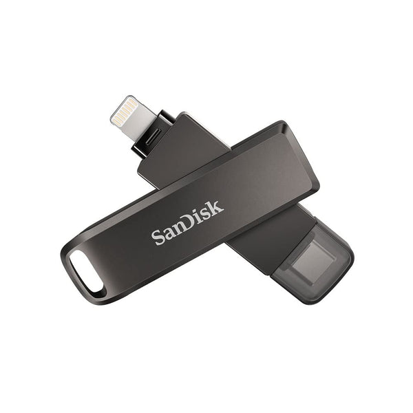 SanDisk 64 GB iXpand USB 3.0 Flash Drive Luxe for iPhone, iPad Pro, MAC Devices, Type-C Android Phone & Other Devices (SDIX70N-064G-GN6NN)