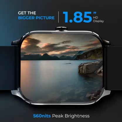 beatXP Marv 1.85" HD Screen Ultra Thin Bezel One-Tap BT 5.3 Calling AI Voice Assistant Smartwatch