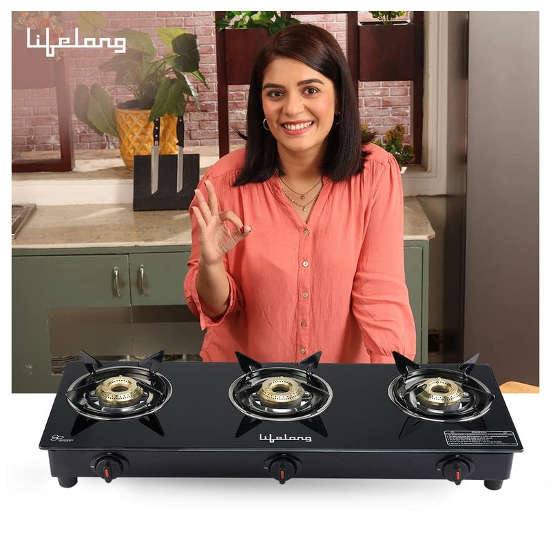 Automatic gas deals stove 3 burner