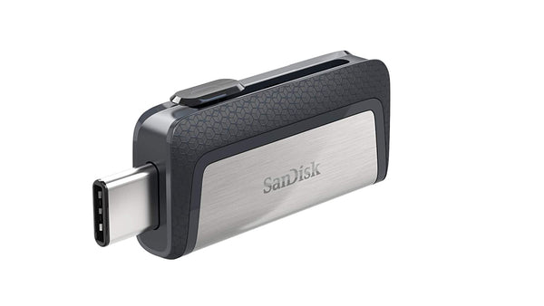 SanDisk Ultra Dual USB Drive 3.1, SDDDC2 32GB, Black, USB 3.1/Type C Reversible Connector, Retractable Design, Type-C OTG-Enabled Android Devices, 5Y