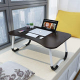 GoRogue Foldable Wooden Mini Laptop Table for Bed, Study Table with Drawer