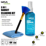 Gizga Essentials Professional 3-in-1 Cleaning Kit for Camera, Lens, Binocular, Laptop, TV, Monitor, Smartphone, Tablet