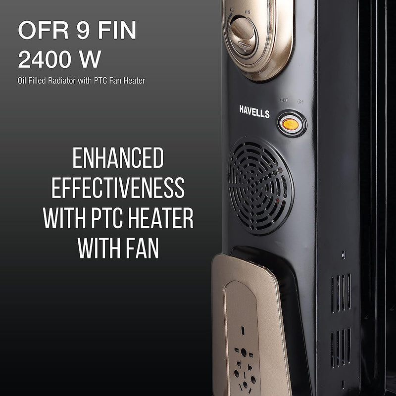 HAVELLS OFR 9 FIN Fan Heater Oil Filled Room Heater