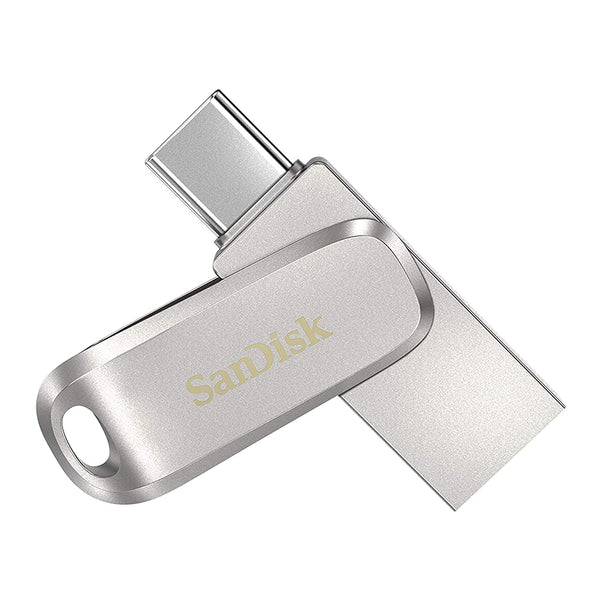 SanDisk Ultra Dual Drive Luxe 32GB USB Type C Flash Drive (Silver, 5Y - SDDDC4-032G-I35)