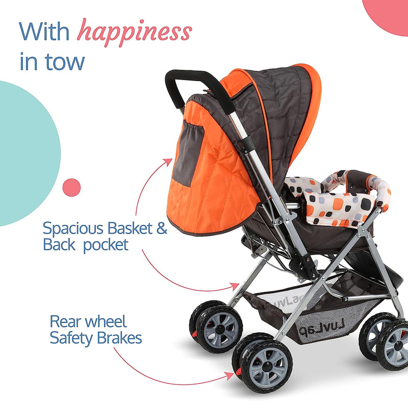 Easy fold outlet pram