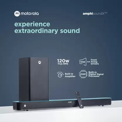 MOTOROLA AmphisoundX Dolby with HDMI Arc 120 W Bluetooth Soundbar